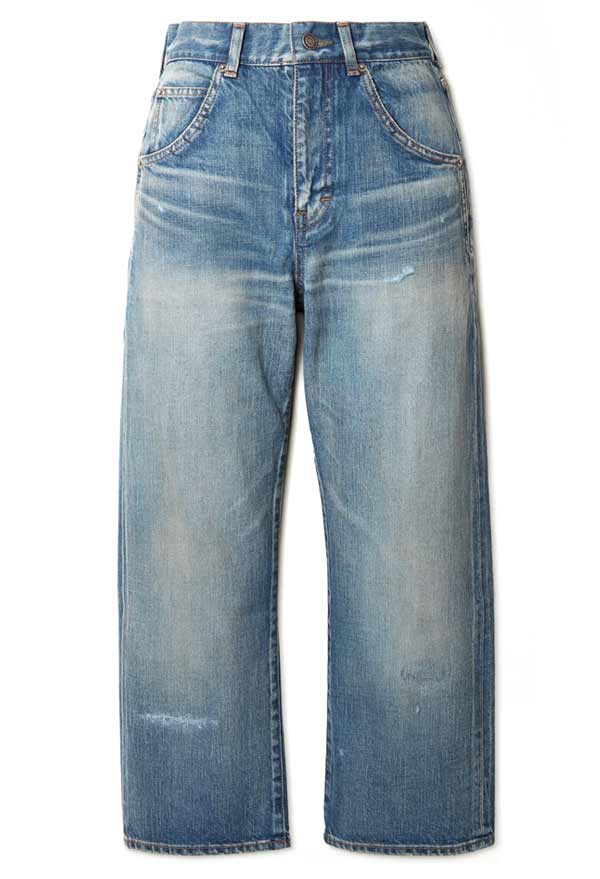 Cropped high-rise straight-leg jeans – Saint Laurent